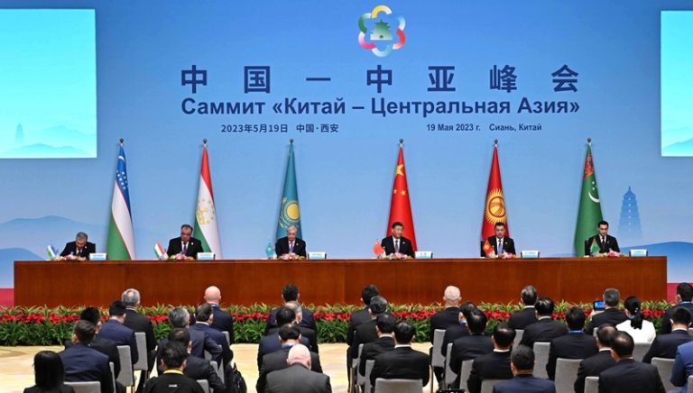 Presidents of China and Central Asian countries attended a joint press ...